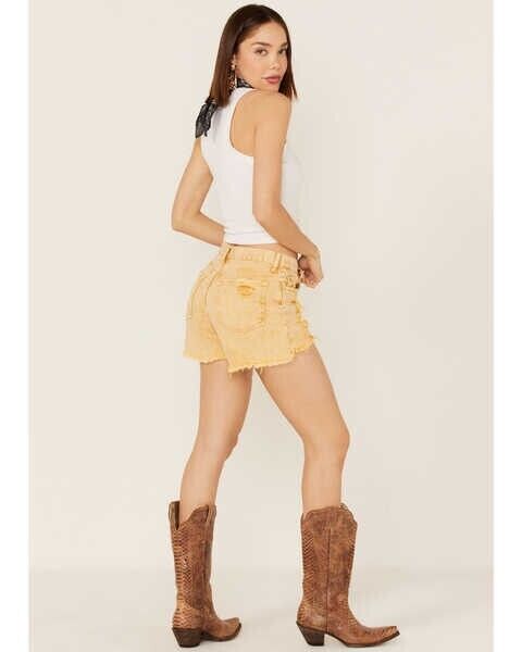 Free People Women's Maggie Denim Jean Shorts Orange Size 30 MSRP $68