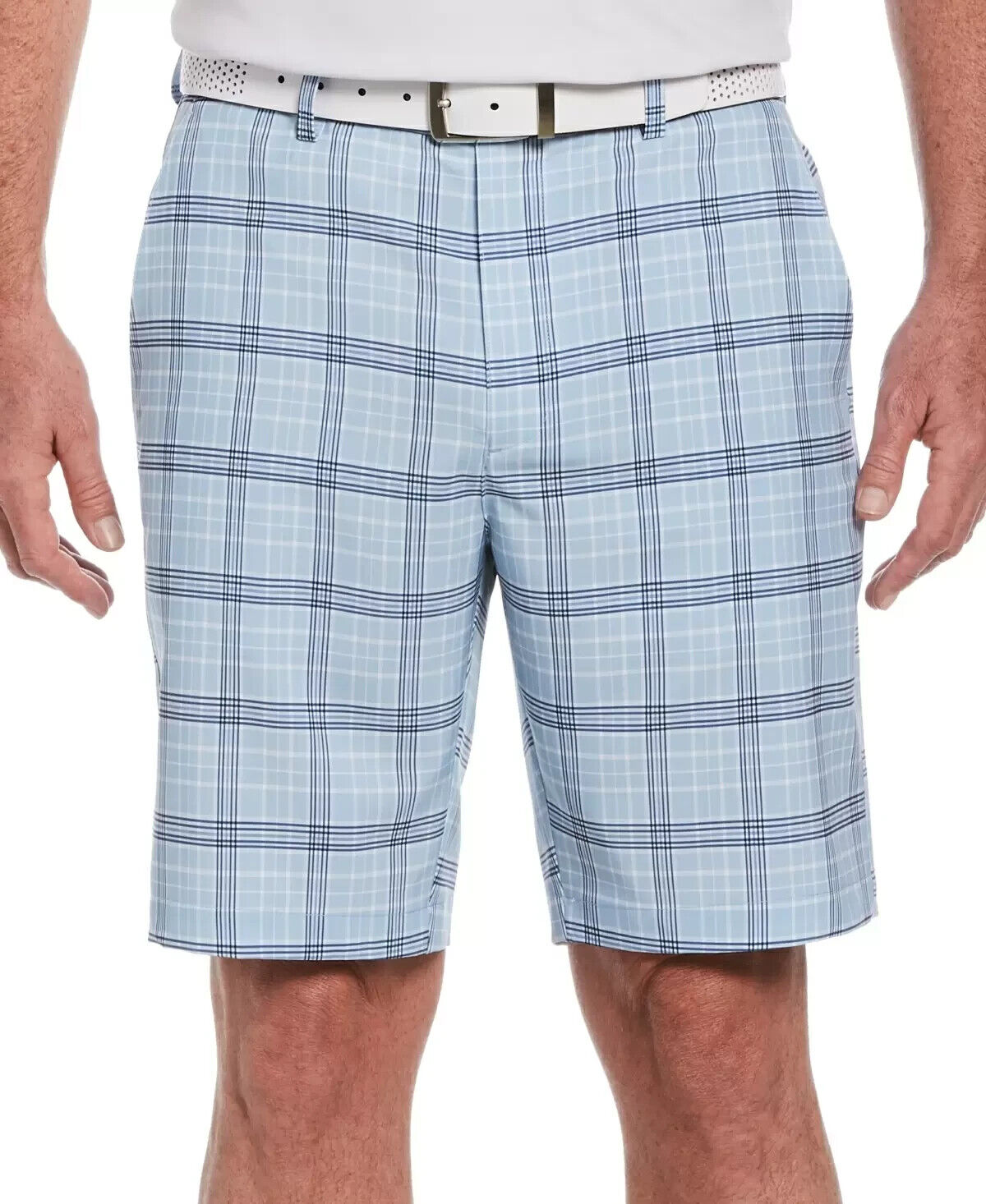 Pga Tour Men's Plaid Shorts Blue Size 32 MSRP $65