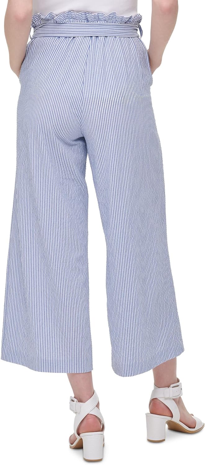 Calvin Klein Wide Leg Pants Blue White Combo LG - US 12 Size L