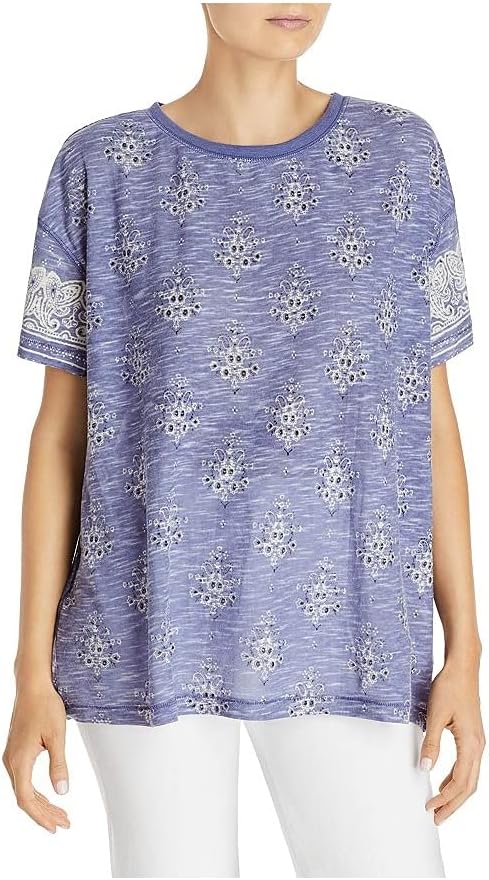 Free People Women????s Maybelle T-Shirt Navy Combo Size M