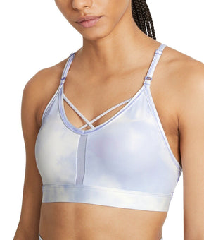nike women's sky-dyed strappy sports bra Purple White Size L