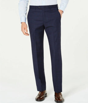 LAUREN RALPH LAUREN UltraFlex Classic-Fit Wool Suit Pants Navy Size 42X32 $190
