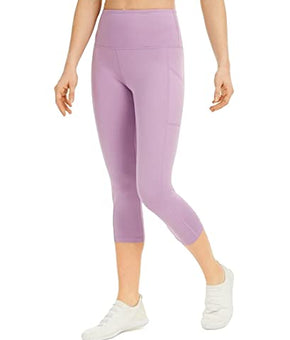 Ideology Women's High-Rise Cropped Side-Pocket Leggings Rhapsody Size S Purple