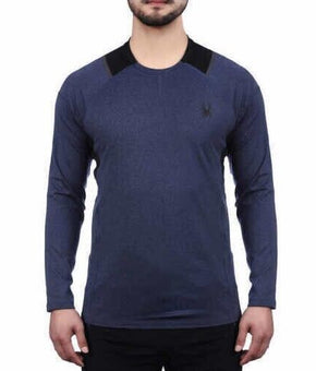 Spyder Men s Active Long Sleeve Tee T-Shirt ProWeb Microfleece Navy Size Small