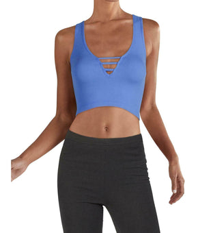 Free People Intimately Strapped In Crop Top Women's blue Size M/L MSRP $28