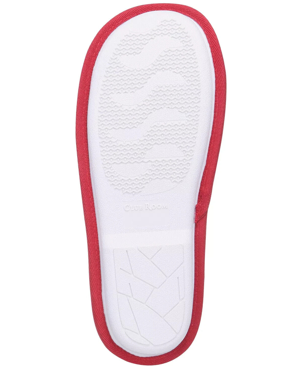 Club Room Men's Plaid Slippers Red Size XL (12-13)