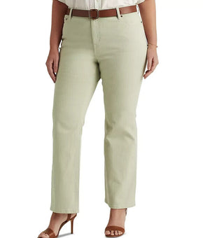 Lauren Ralph Lauren Womens Green Boot High Waist Jeans Green Plus Size 18W $110