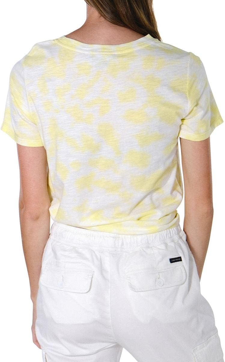 Sanctuary Womens Perfect Knot Tie-Dye Knotted Pullover Top Yellow Size M