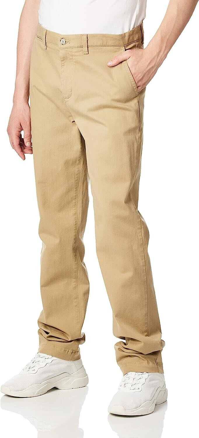 Lacoste Men's Stretch Cotton Chino Pants Beige Size 32/34 MSRP $90