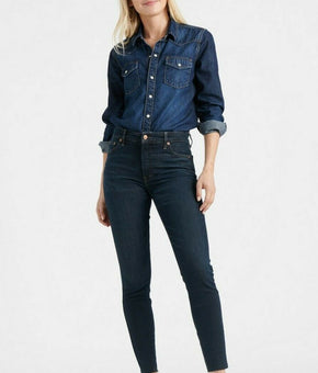 Lucky Brand Bridgette Skinny Jeans Dark Blue Size 2/26 MSRP $90