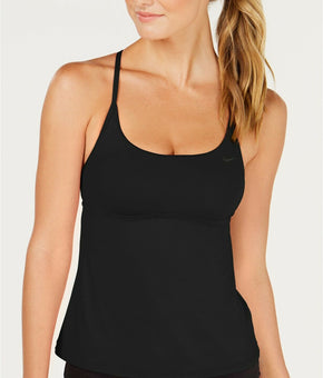 Nike Women Cross-Back Tankini Top Black Size XS
