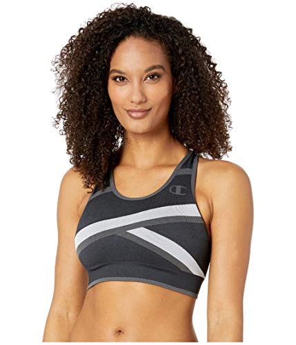 Champion Infinity Asymmetrical Racerback Bra Black/Grey/White Size XS