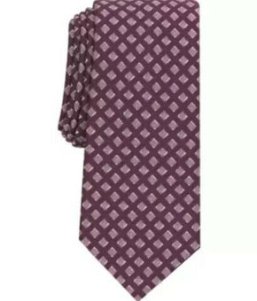 Alfani Men's Hill Geometric Necktie Purple MSRP $55