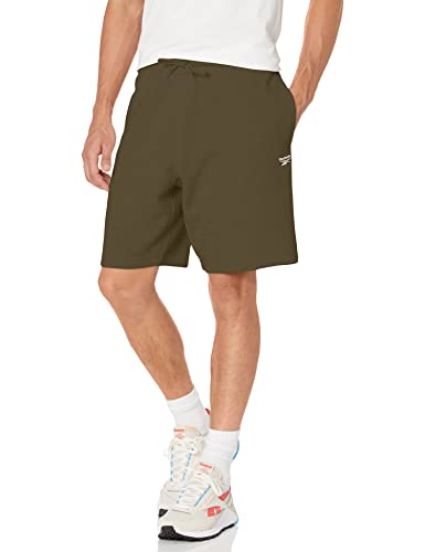 Reebok Men's Standard Fleece Shorts, Army Green, XX-Large