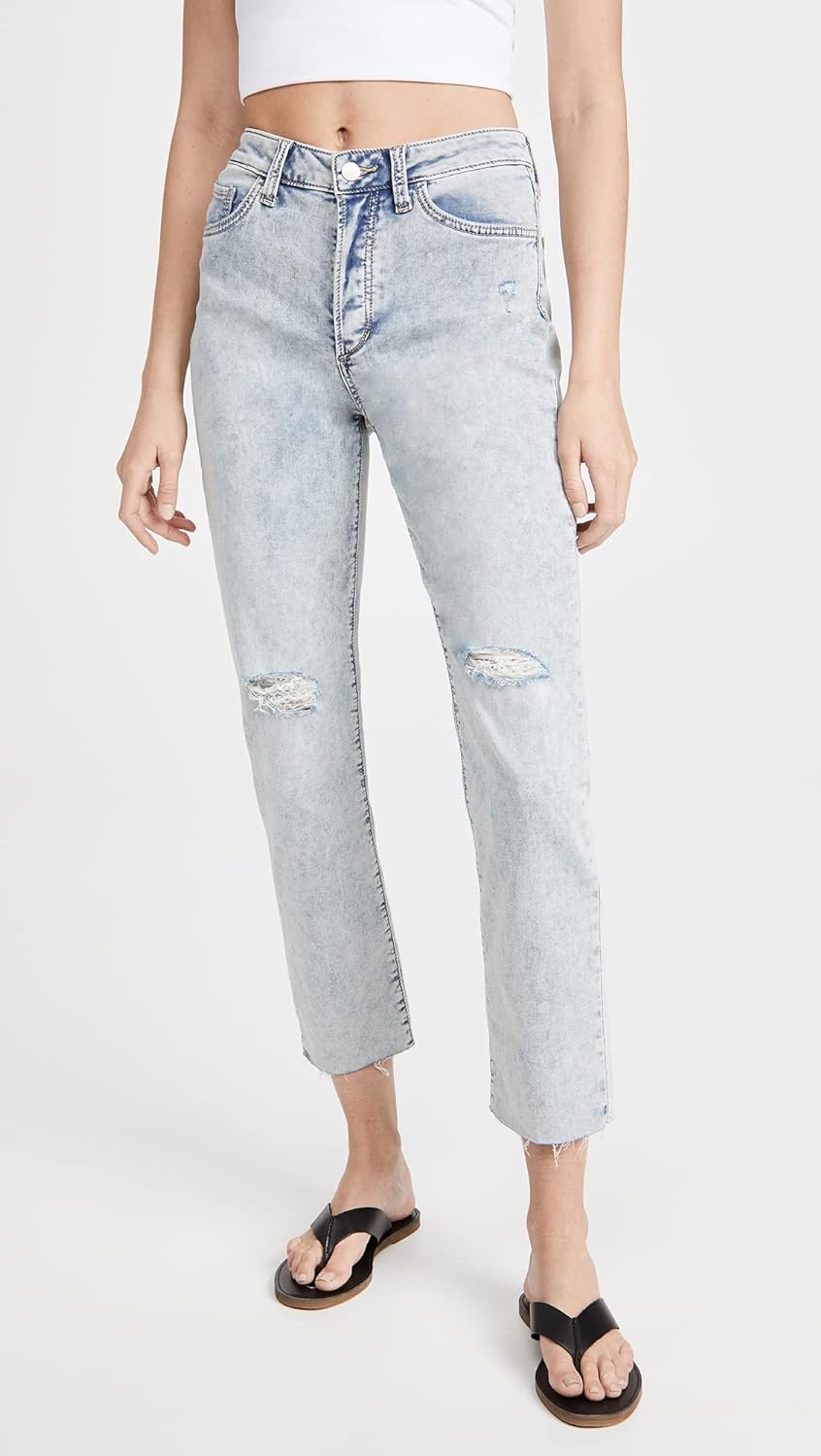 Joe's Jeans Women's The Scout French Terry Slim Boyfriend Jeans, Blue Size 32