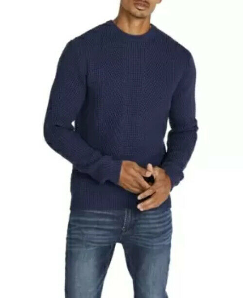 Buffalo David Bitton Wafron Men's Sweater Navy Blue Size L