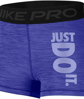 Nike Women's Pro Dri-fit Just Do It Shorts Purple Size XS