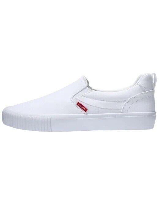 Levi's WHITE Men's Lance Slip-on Sneakers, US 11