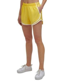 Calvin Klein Womens Performance Perforated Shorts yellow Size XL MSRP $36