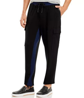 Karl Lagerfeld Men's Paris Color Block Cargo Jogger Pants black Size M MSRP $149