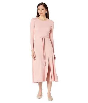 Lauren Ralph Lauren Long-Sleeve Ribbed Dress XS Pink Size XS MSRP $125