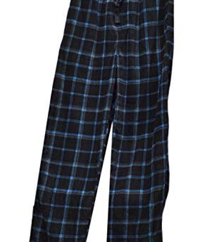 Macy's Designer Perry Mens Lounge Pants Plaid Sleepwear Black Blue Small