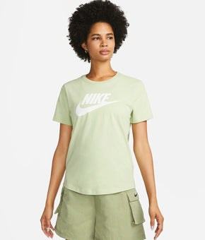 NIKE Women's Sportswear Cotton Logo T-Shirt Light Green Size M