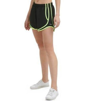 Calvin Klein womens Black Lime Woven Shorts black Size M MSRP $37