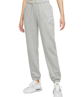 Nike Women's Sportswear Fitted Fleece Jogger Pants Gray Size XL MSRP $60