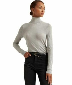 Ralph Lauren Turtleneck Sweater Pearl Gray Size XL Modal MSRP $90