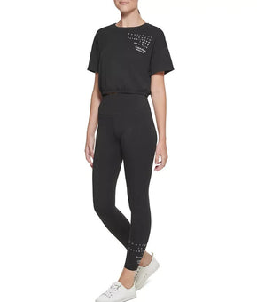 Calvin Klein Performance Women's Super High Rise Logo Leggings Black Size M $60