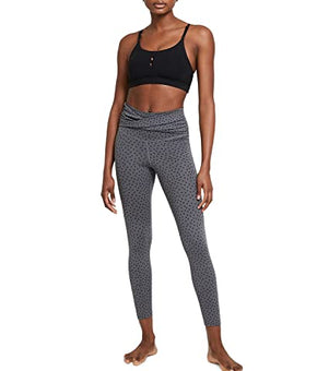 Nike Women's Active Leggings Polyester/Spandex Blend High Rise 7/8 Yoga Leggings CZ9144 Grey (Medium)