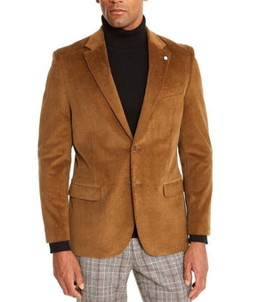 Nautica Men's Modern-Fit Active Stretch Corduroy Sport Coat 40R Brown MSRP $295
