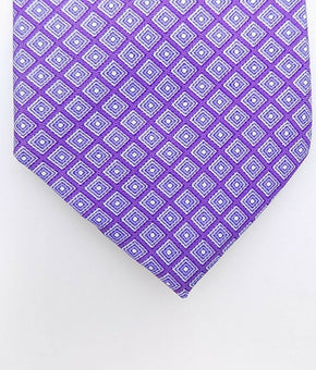 Bloomingdale's Square 100% Silk Classic Tie Purple MSRP $59