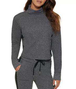 CALVIN KLEIN PERFORMANCE Women's Long Sleeve Turtleneck Top Gray Size S MSRP $50