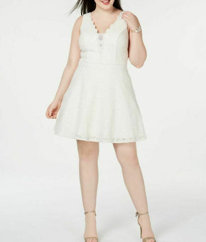 CITY STUDIO Beige Sleeveless Mini Dress Plus Size 20W Sale MSRP $89