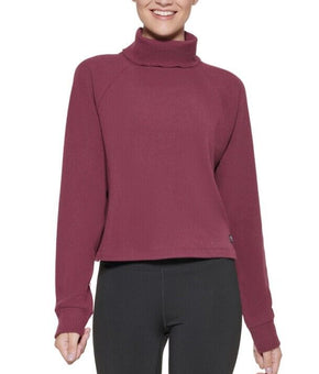CALVIN KLEIN PERFORMANCE Ribbed Long-Sleeve Turtleneck SZ XXL wine Purple $70