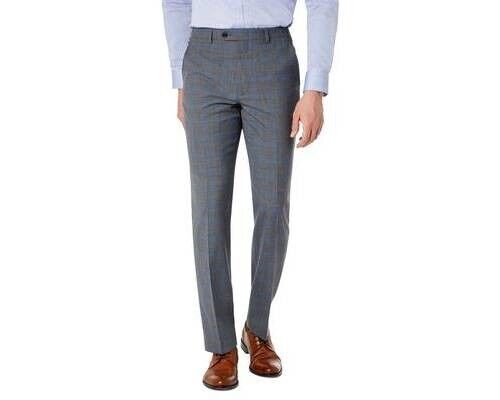 Lauren Ralph Lauren Classic-Fit Wool Stretch Pants Grey,Blue Size 44X30 $190