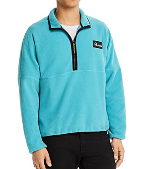 Penfield Mens Turquoise Classic Fit Quarter-Zip Fleece Sweater Blue Size XL