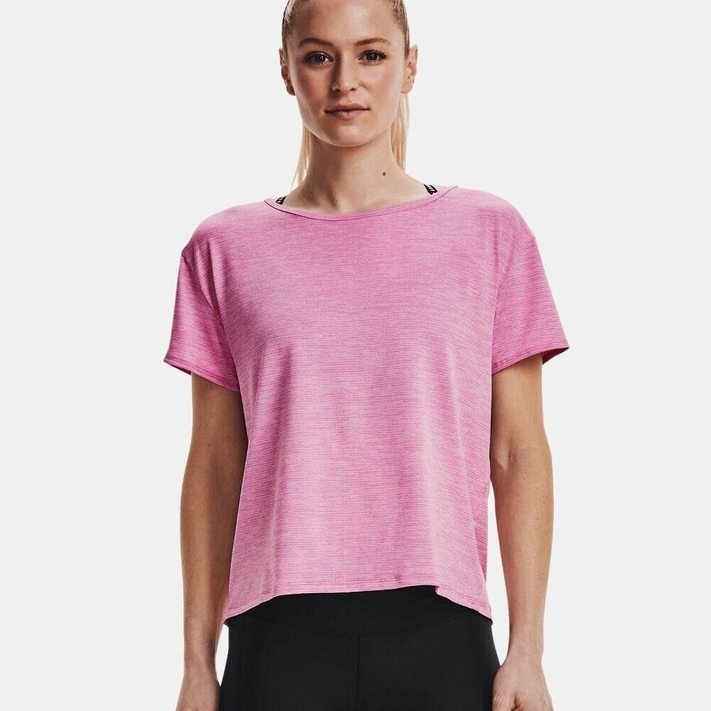 Under Armour Womens Tech Vented Shirt Pink Size XL MSRP $30