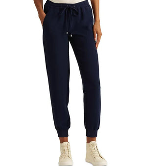 Lauren Ralph Lauren Polyester Crepe Sweatpants Navy Blue Women's Size 16 $145