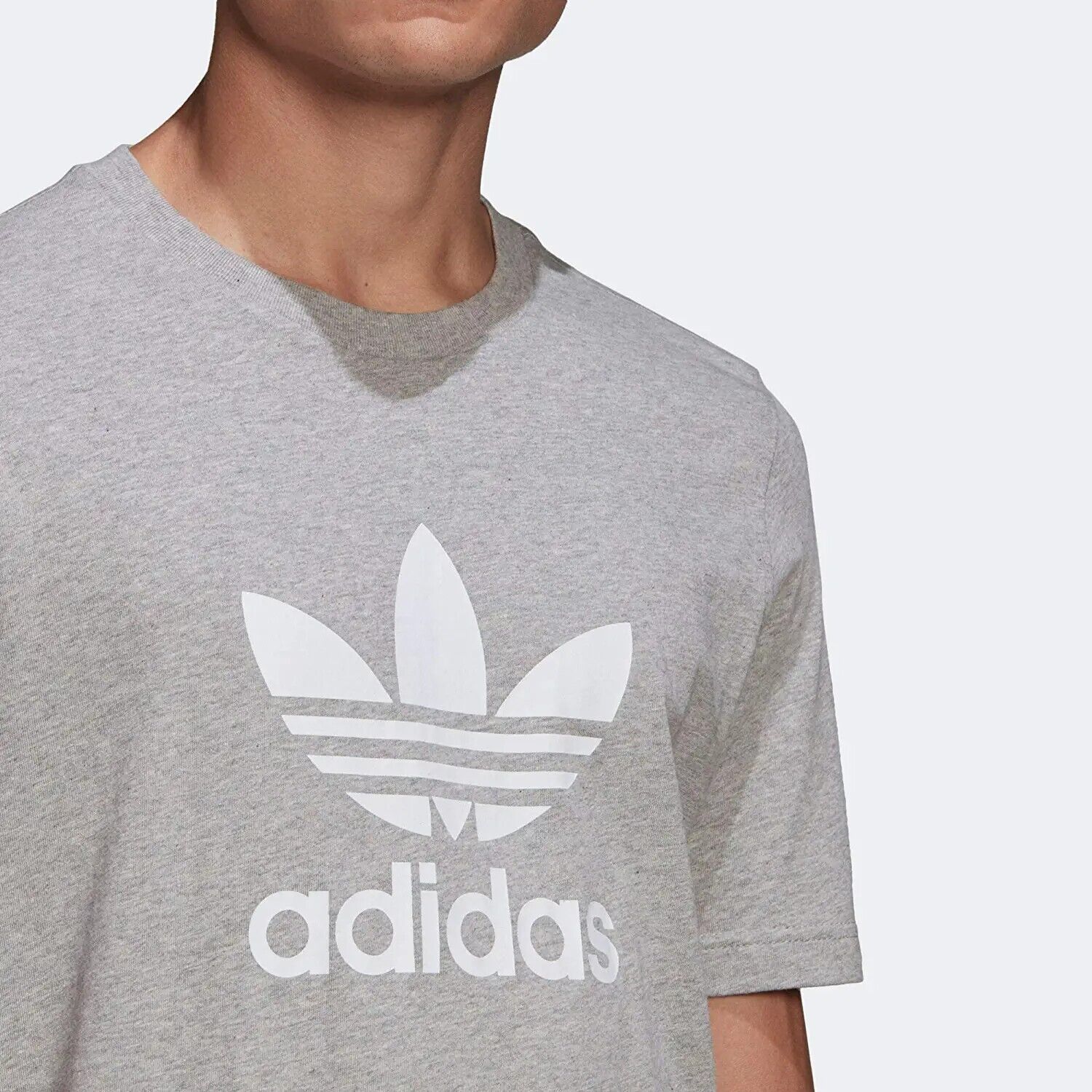 adidas Originals Men's Trefoil T-Shirt,Medium Grey Size M