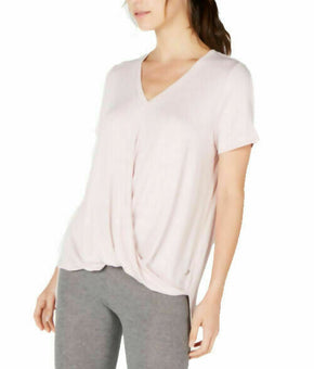 Calvin Klein Performance Draped High-Low Top, Pink, XS MSRP $59