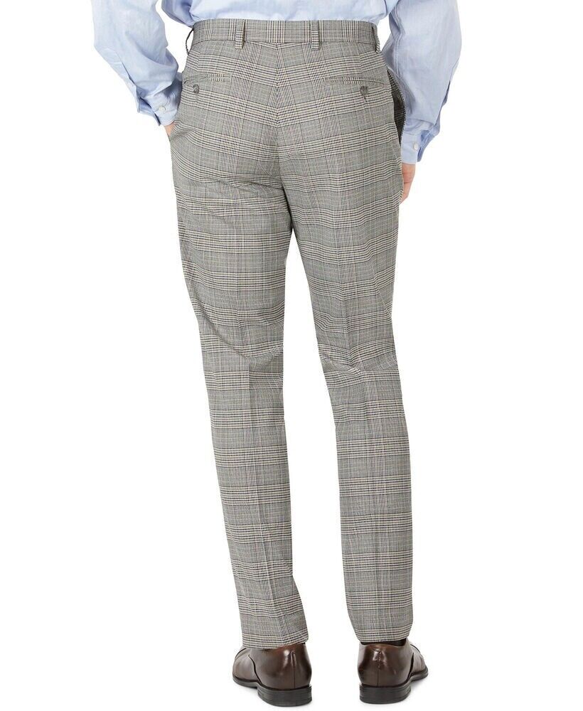 Tommy Hilfiger Mens Modern Fit Stretch Check Pants Brown Size 36 X 34 MSRP $95