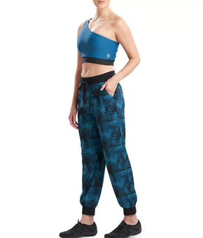 Josie Natori Interlocked Women's Jogger Pants Aqua Blue Size L MSRP $78