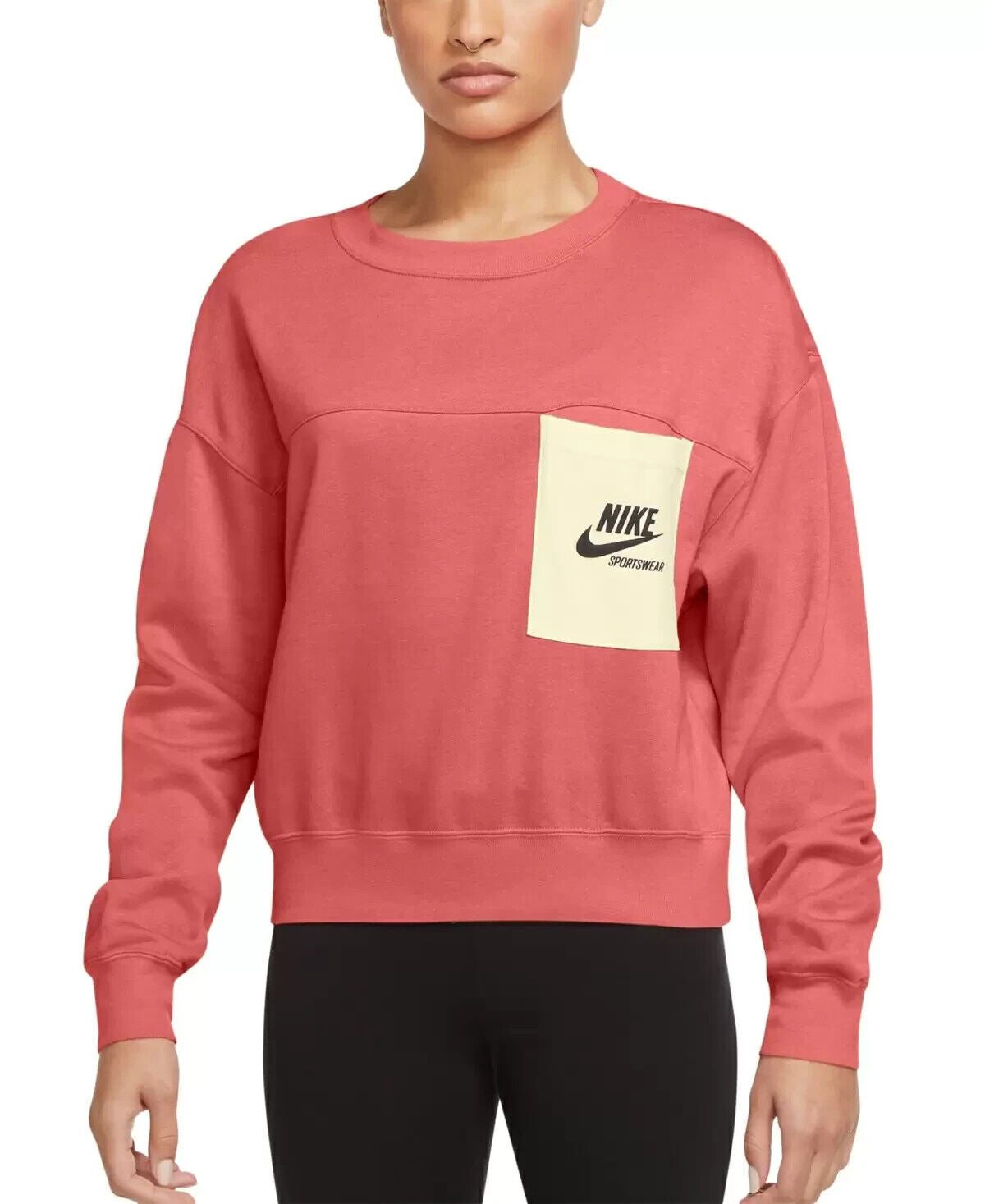 Nike Plus Size Pocket Sweatshirt Size 1X Peach Orange Pink MSRP $60