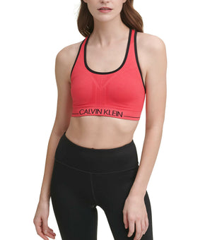 Calvin Klein Performance Seamless Reversible Sports Bra Black Pink Size M, $40