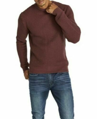 Buffalo David Bitton Men's Wafron Sweater Brick Wine Burgundy Red Size S