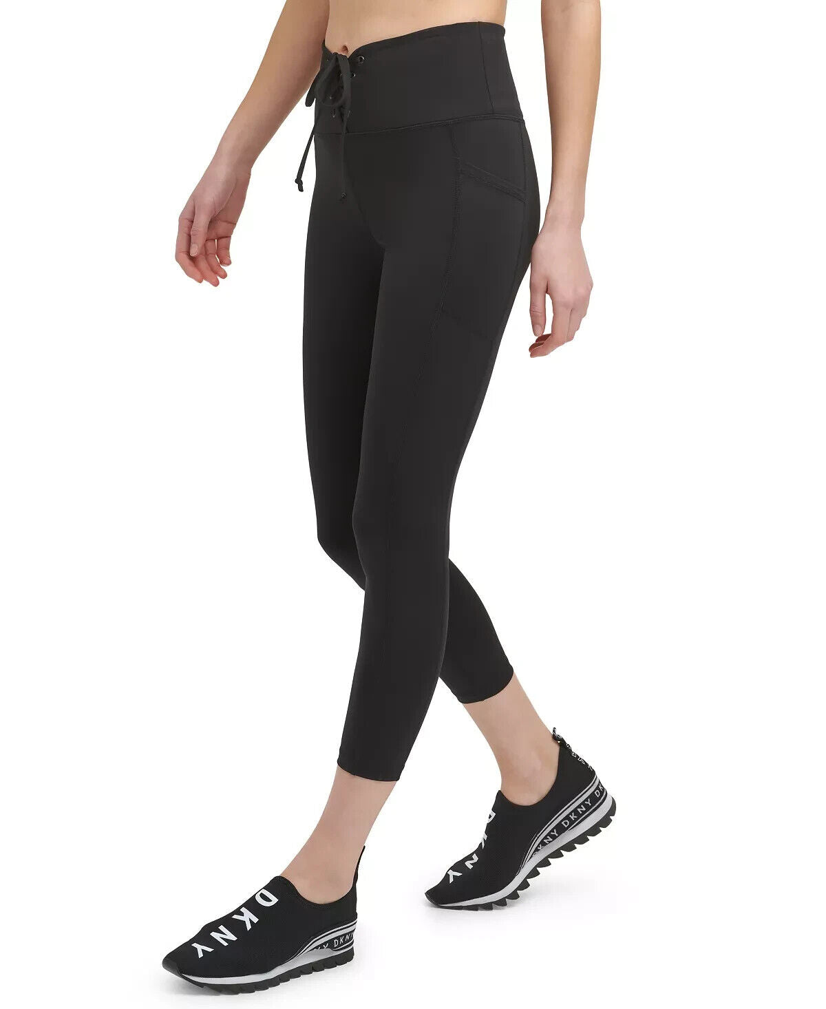 DKNY SPORT Womens Pocket Leggings in Black Size S MSRP $60
