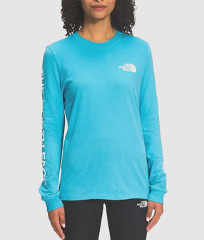 The North Face Womens Crew-Neck Long-Sleeve T-Shirt Norse Blue Size XS